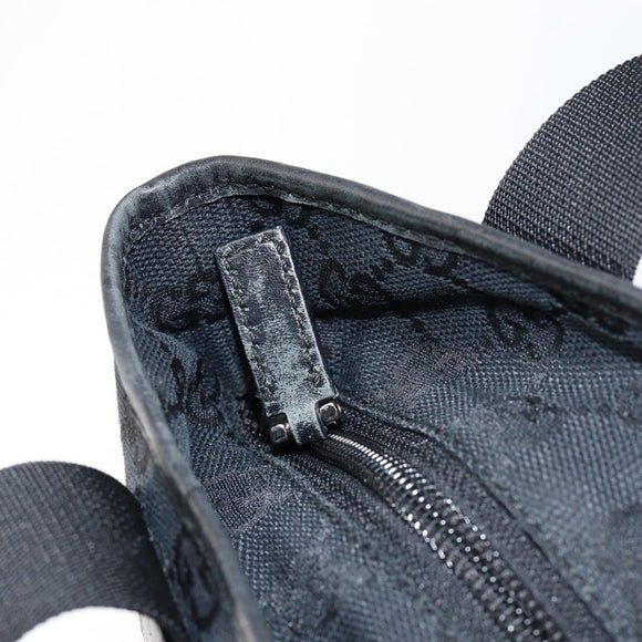 GUCCI GG Canvas Tote Bag Black 019 0402 Auth yk19746