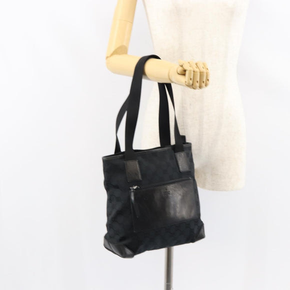 GUCCI GG Canvas Tote Bag Black 019 0402 Auth yk19746