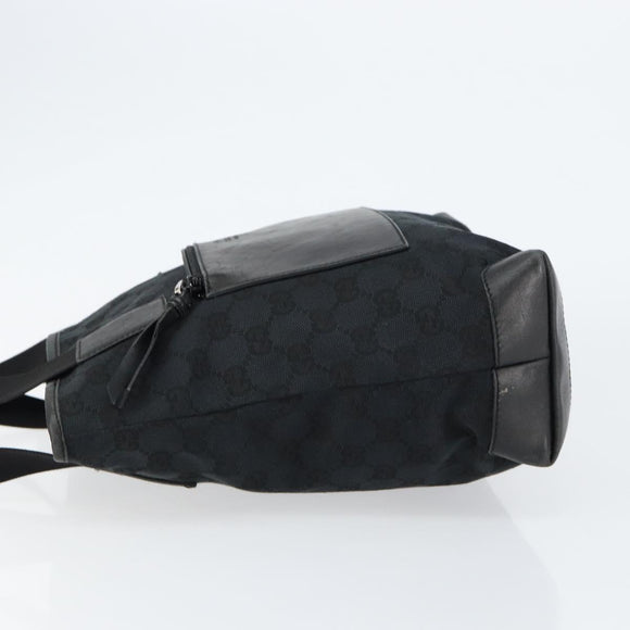 GUCCI GG Canvas Tote Bag Black 019 0402 Auth yk19746