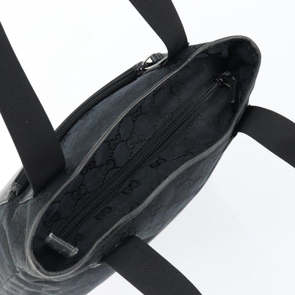 GUCCI GG Canvas Tote Bag Black 019 0402 Auth yk19746