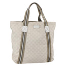 GUCCI GG Canvas Tote Bag White Beige 189669 Auth yk19750-1