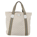 GUCCI GG Canvas Tote Bag White Beige 189669 Auth yk19750-13
