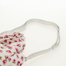 PRADA Floral Hand Bag Nylon 2way White Pink Silver 1BA359 Auth yk19751M-16