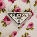 PRADA Floral Hand Bag Nylon 2way White Pink Silver 1BA359 Auth yk19751M-21