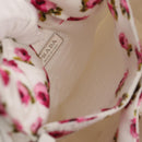 PRADA Floral Hand Bag Nylon 2way White Pink Silver 1BA359 Auth yk19751M-23
