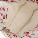 PRADA Floral Hand Bag Nylon 2way White Pink Silver 1BA359 Auth yk19751M-11