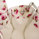 PRADA Floral Hand Bag Nylon 2way White Pink Silver 1BA359 Auth yk19751M-25