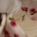 PRADA Floral Hand Bag Nylon 2way White Pink Silver 1BA359 Auth yk19751M-12