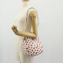 PRADA Floral Hand Bag Nylon 2way White Pink Silver 1BA359 Auth yk19751M-26