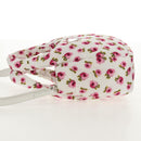 PRADA Floral Hand Bag Nylon 2way White Pink Silver 1BA359 Auth yk19751M-4