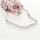 PRADA Floral Hand Bag Nylon 2way White Pink Silver 1BA359 Auth yk19751M-9