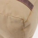 PRADA Tote Bag Canvas Leather Beige Silver Auth yk19753-9