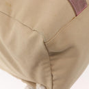 PRADA Tote Bag Canvas Leather Beige Silver Auth yk19753-16