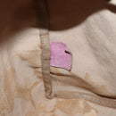 PRADA Tote Bag Canvas Leather Beige Silver Auth yk19753-20