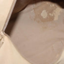 PRADA Tote Bag Canvas Leather Beige Silver Auth yk19753-10