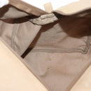 PRADA Tote Bag Canvas Leather Beige Silver Auth yk19753-22