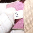 PRADA Tote Bag Canvas Leather Beige Silver Auth yk19753-12