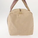 PRADA Tote Bag Canvas Leather Beige Silver Auth yk19753-4