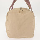 PRADA Tote Bag Canvas Leather Beige Silver Auth yk19753-5