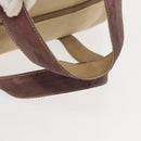 PRADA Tote Bag Canvas Leather Beige Silver Auth yk19753-8