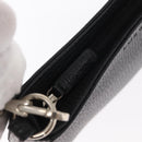 LOEWE Accessory Pouch Leather Black Silver Auth yk19756-9