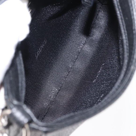 LOEWE Accessory Pouch Leather Black Silver Auth yk19756