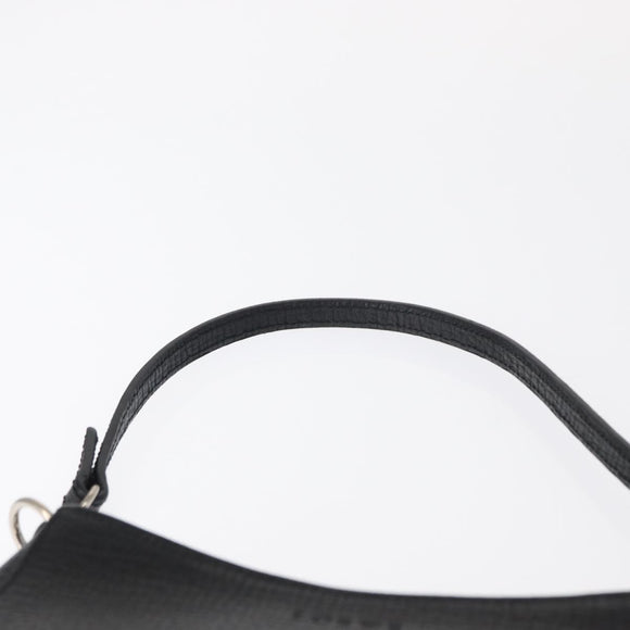 LOEWE Accessory Pouch Leather Black Silver Auth yk19756