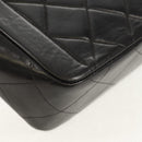 CHANEL Matelasse Chain Hand Bag Lamb Skin Black Gold CC Auth yk19760V-13