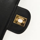 CHANEL Matelasse Chain Hand Bag Lamb Skin Black Gold CC Auth yk19760V-17