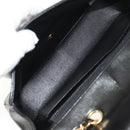 CHANEL Matelasse Chain Hand Bag Lamb Skin Black Gold CC Auth yk19760V-20