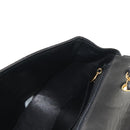 CHANEL Matelasse Chain Hand Bag Lamb Skin Black Gold CC Auth yk19760V-21