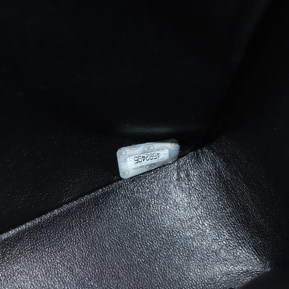 CHANEL Matelasse Chain Hand Bag Lamb Skin Black Gold CC Auth yk19760V