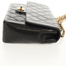 CHANEL Matelasse Chain Hand Bag Lamb Skin Black Gold CC Auth yk19760V-5