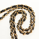 CHANEL Matelasse Chain Hand Bag Lamb Skin Black Gold CC Auth yk19760V-9