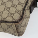 GUCCI GG Supreme Shoulder Bag PVC Beige Silver 122754 Auth yk19762-9