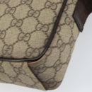 GUCCI GG Supreme Shoulder Bag PVC Beige Silver 122754 Auth yk19762-15