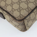 GUCCI GG Supreme Shoulder Bag PVC Beige Silver 122754 Auth yk19762-16