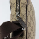 GUCCI GG Supreme Shoulder Bag PVC Beige Silver 122754 Auth yk19762-10