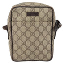 GUCCI GG Supreme Shoulder Bag PVC Beige Silver 122754 Auth yk19762-13