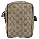 GUCCI GG Supreme Shoulder Bag PVC Beige Silver 122754 Auth yk19762-2