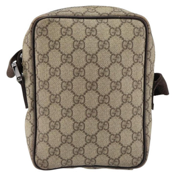 GUCCI GG Supreme Shoulder Bag PVC Beige Silver 122754 Auth yk19762 - 0