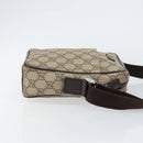 GUCCI GG Supreme Shoulder Bag PVC Beige Silver 122754 Auth yk19762-3