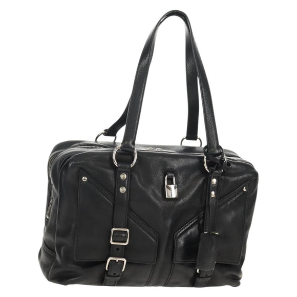 SAINT LAURENT Shoulder Bag Leather Black Silver 227747 Auth yk19763V