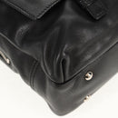 SAINT LAURENT Shoulder Bag Leather Black Silver 227747 Auth yk19763V-10