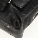 SAINT LAURENT Shoulder Bag Leather Black Silver 227747 Auth yk19763V-11