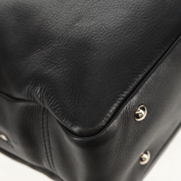 SAINT LAURENT Shoulder Bag Leather Black Silver 227747 Auth yk19763V