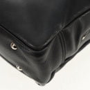 SAINT LAURENT Shoulder Bag Leather Black Silver 227747 Auth yk19763V-13