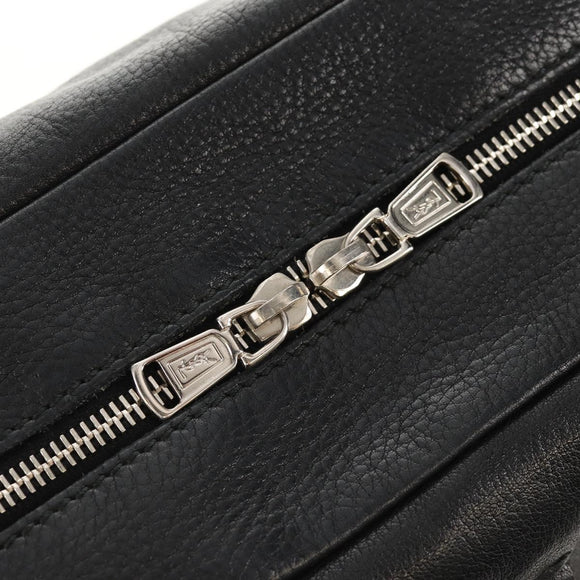 SAINT LAURENT Shoulder Bag Leather Black Silver 227747 Auth yk19763V