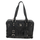 SAINT LAURENT Shoulder Bag Leather Black Silver 227747 Auth yk19763V-2