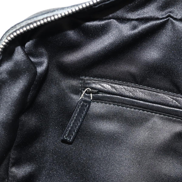 SAINT LAURENT Shoulder Bag Leather Black Silver 227747 Auth yk19763V